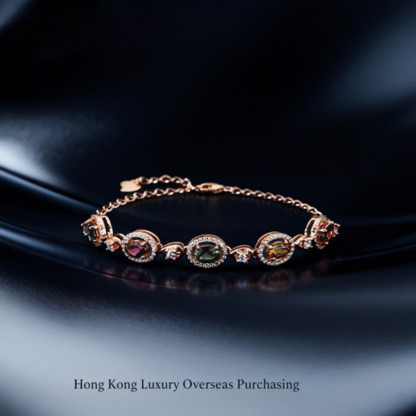 2025 New Light Luxury Silver Tourmaline Bracelet – High-End Women’s Fashion Jewelry, Elegant Gift for Girlfriend