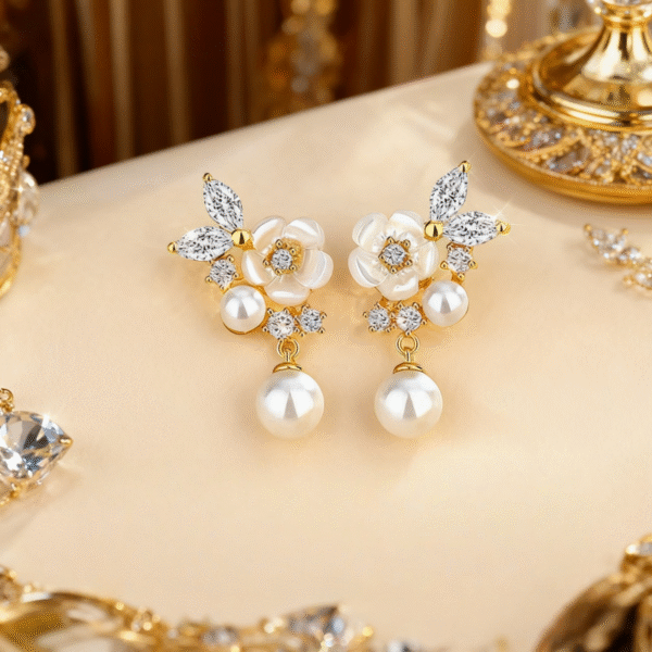 2025 New Light Luxury Camellia Earrings – S925 Sterling Silver Women’s Jewelry, High-End Romantic Gift for Girlfriend