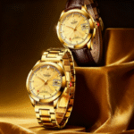 Shanghai Diamond 18K Gold Men’s Automatic Watch – Luxury Timepiece for Men