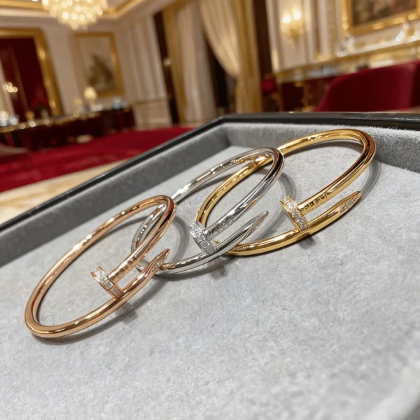 Romantic Starry Sky Bracelet, 18k Rose Gold LOVE Wide Band, 10 Diamond Wedding Gift for Her, Couples Jewelry, Anniversary Gift