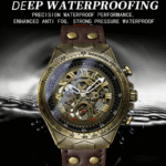 Binbang Vintage Bronze Automatic Mechanical Watch for Men – Retro Fashion Casual Wristwatch, Steampunk Style Gift for Him