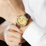 Shanghai Diamond 18K Gold Men’s Automatic Watch – Luxury Timepiece for Men