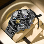 BINBOND Luxury Men’s Quartz Watch – Luminous Waterproof Flywheel Design