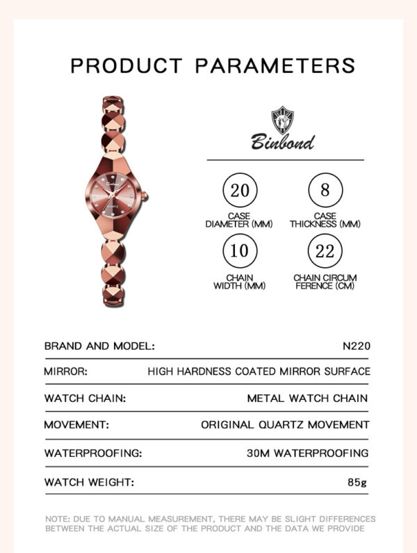 Elegant Women’s Waterproof Quartz Watch | Chic Bracelet Design | Light Luxury INS Style