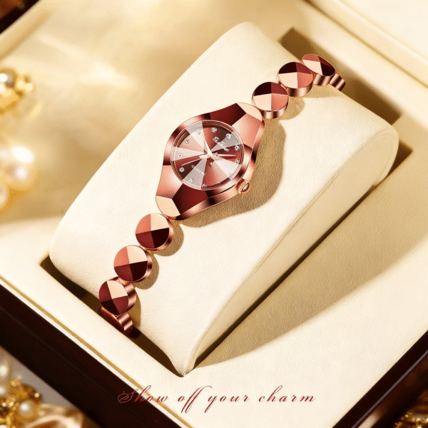 Elegant Women’s Waterproof Quartz Watch | Chic Bracelet Design | Light Luxury INS Style