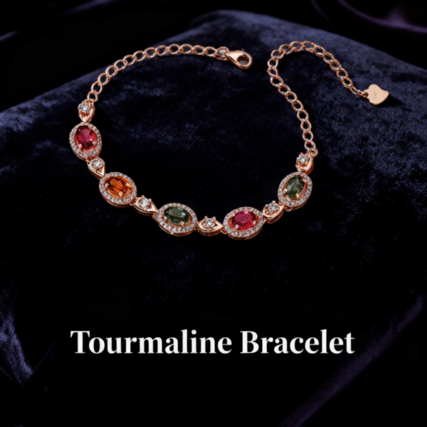 2025 New Light Luxury Silver Tourmaline Bracelet – High-End Women’s Fashion Jewelry, Elegant Gift for Girlfriend