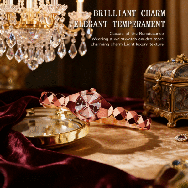 Elegant Women’s Waterproof Quartz Watch | Chic Bracelet Design | Light Luxury INS Style