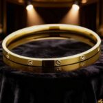 18K Rose Gold & Yellow Gold Starburst Bangle – Elegant Concubine Oval Bracelet, Smooth Finish | Valentine’s Day Gift | 6g / 9g / 12.8g