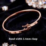 18K Rose Gold & Yellow Gold Starburst Bangle – Elegant Concubine Oval Bracelet, Smooth Finish | Valentine’s Day Gift | 6g / 9g / 12.8g