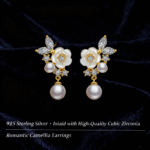 2025 New Light Luxury Camellia Earrings – S925 Sterling Silver Women’s Jewelry, High-End Romantic Gift for Girlfriend
