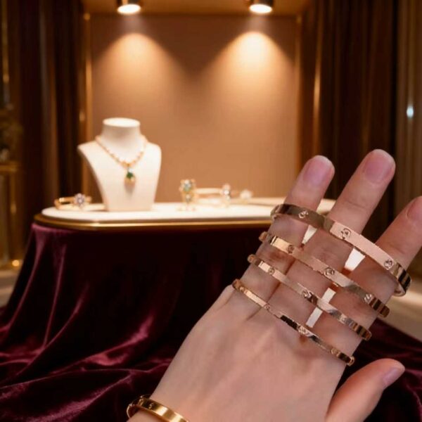 18K Rose Gold & Yellow Gold Starburst Bangle – Elegant Concubine Oval Bracelet, Smooth Finish | Valentine’s Day Gift | 6g / 9g / 12.8g